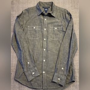 Mens Old Navy, Medium, black heather button down shirt